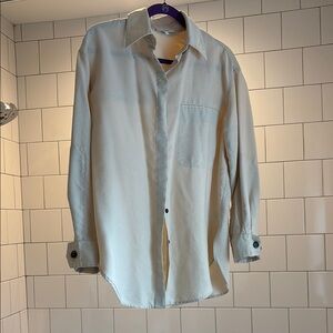 Vince Cream Casual Button Down Shirt